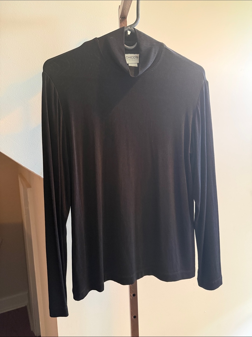 Chico's Women’s Black Turtleneck Long Sleeve Sweater